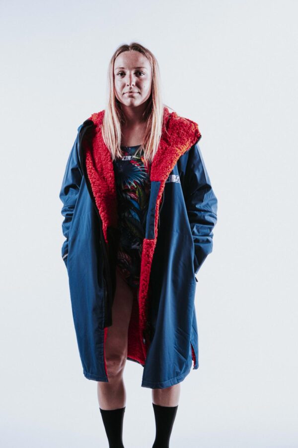 Waterproof Changing Parka - Wasserdichter Parka in Navy / Red – Bild 3
